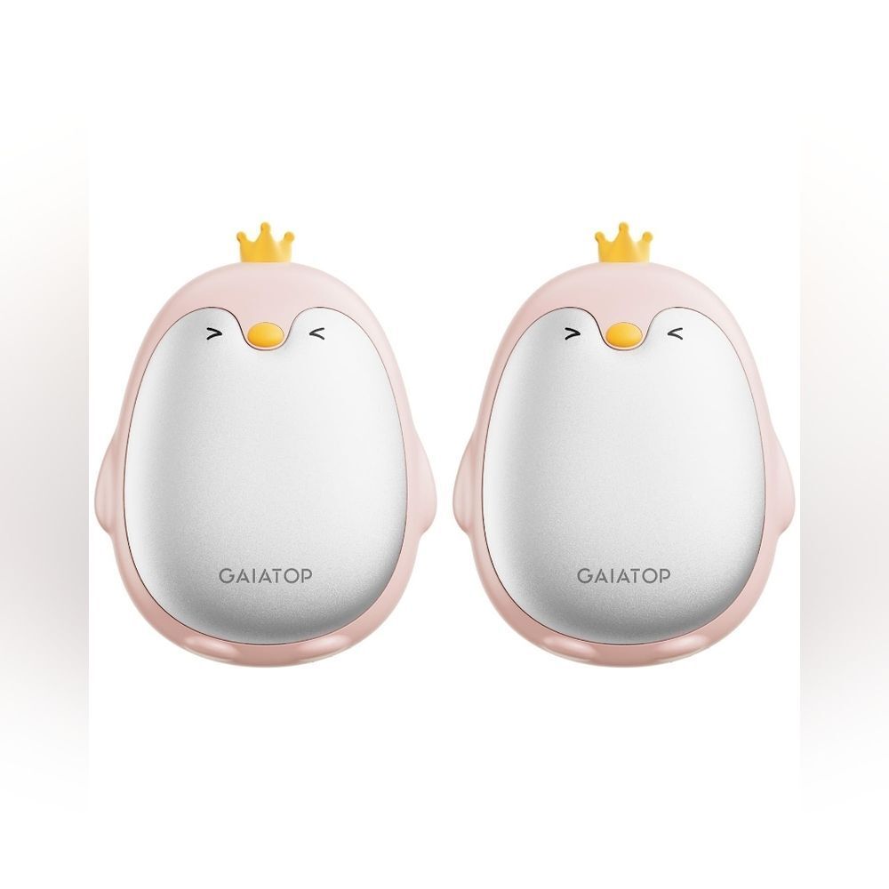 Gaiatop Magnetic Hand Warmer Rechargeable Pink Penguin